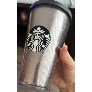 Starbucks 16oz Black & Silver Glitter Cold
Cup Tumbler